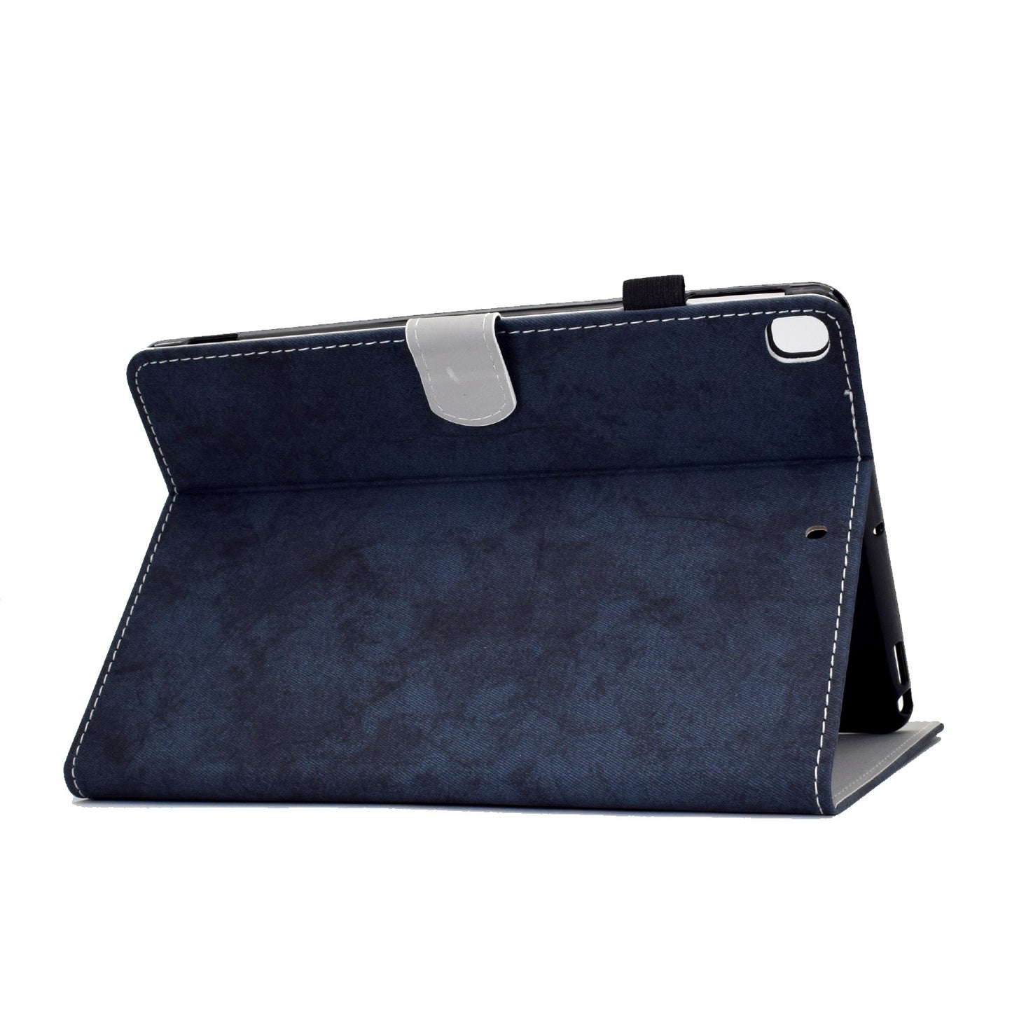 For iPad 10.2 (2019) (2020) / iPad Air 10.5 inch (2019) Cloth Texture PU Leather Tablet Cover Card Slots Folio Stand Protection Case with Pen Storage Loop