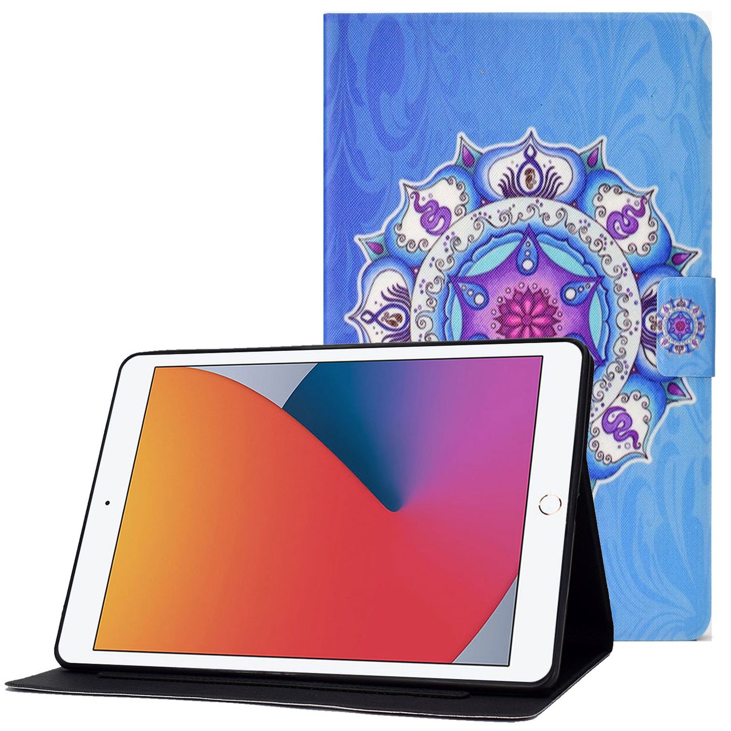 For iPad 10.2 (2020) / (2019) / iPad Air 10.5 inch (2019) Card Slots Stand Leather Case Stylish Pattern Printing Shockproof Magnetic Anti-fall Tablet Cover