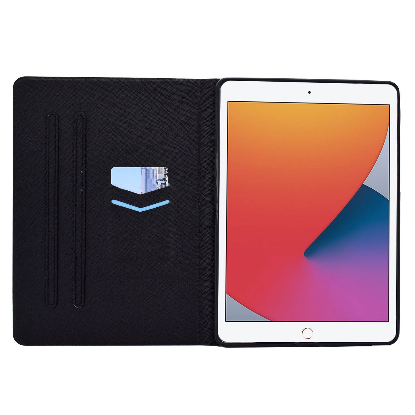 For iPad 10.2 (2020) / (2019) / iPad Air 10.5 inch (2019) Card Slots Stand Leather Case Stylish Pattern Printing Shockproof Magnetic Anti-fall Tablet Cover