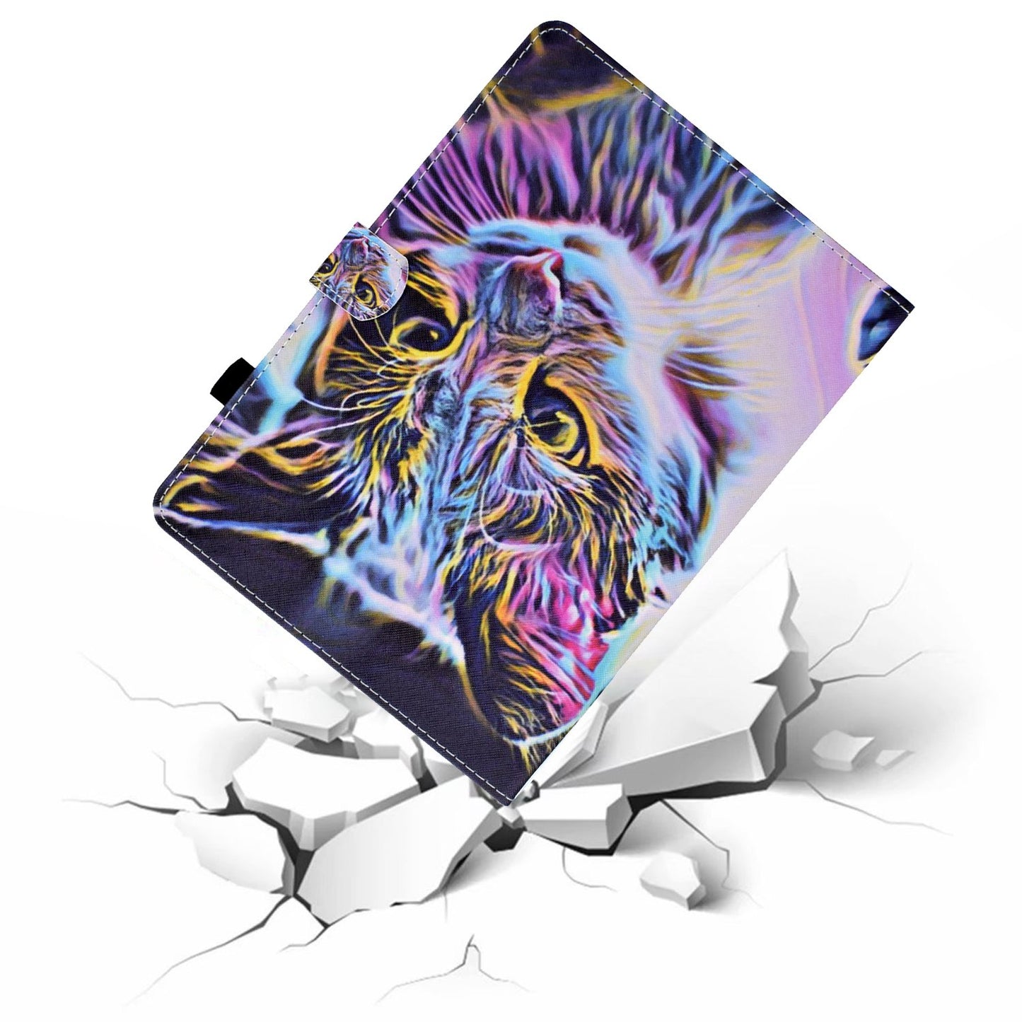 For iPad 10.2 (2020) / (2019) / iPad Air 10.5 inch (2019) Stand Leather Shockproof Case Pattern Printing Card Slots Magnetic Closure Tablet Cover