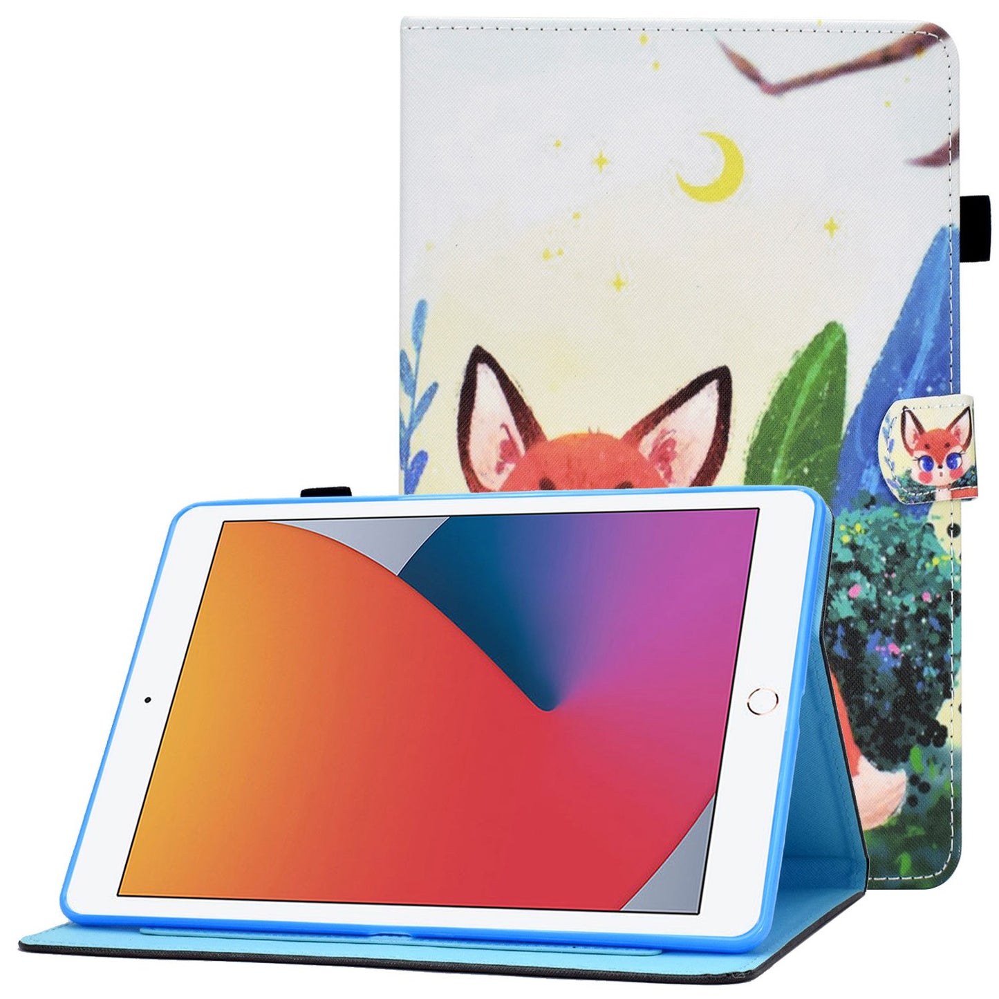 For iPad 10.2 (2020) / (2019) / iPad Air 10.5 inch (2019) Stand Leather Shockproof Case Pattern Printing Card Slots Magnetic Closure Tablet Cover
