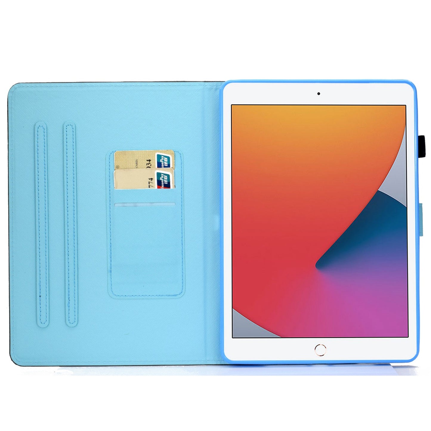 For iPad 10.2 (2020) / (2019) / iPad Air 10.5 inch (2019) Stand Leather Shockproof Case Pattern Printing Card Slots Magnetic Closure Tablet Cover