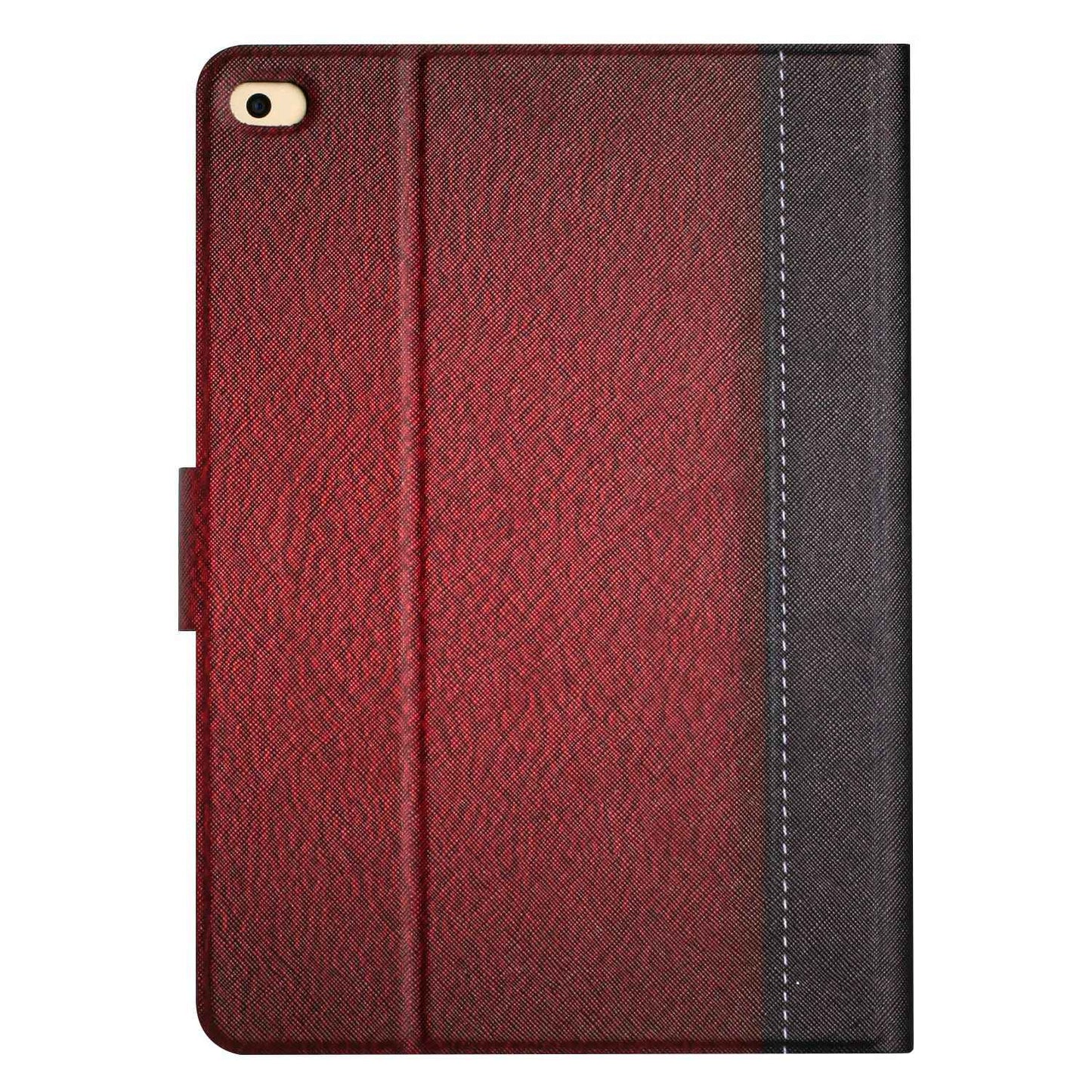 For iPad 9.7-inch (2018) / (2017) / iPad Air (2013) / Air 2 Bi-color Splicing Tablet Case PU Leather Stand Card Holder Anti-scratch Protective Shell