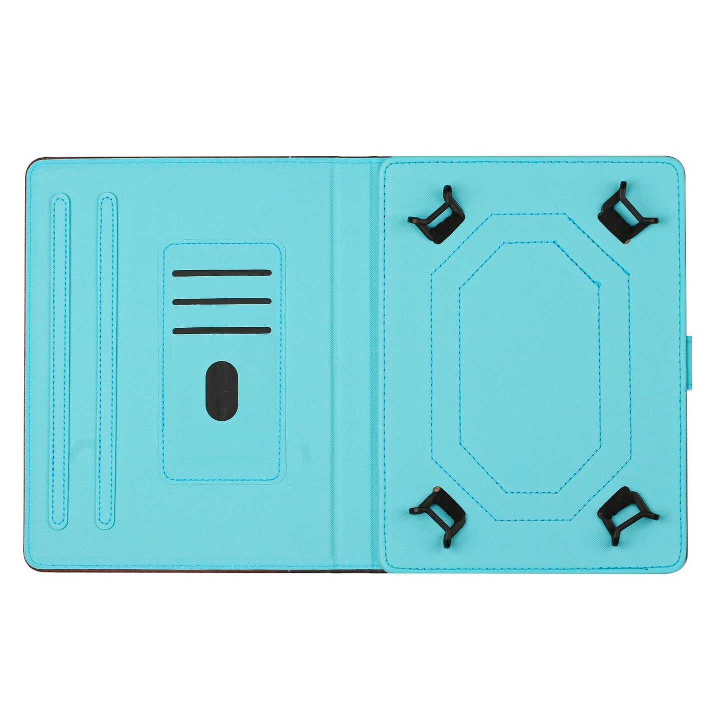 10-inch Tablet Universal PU Leather Case Stitching Marble Pattern Anti-scratch Protective Cover with Stand Card Holder