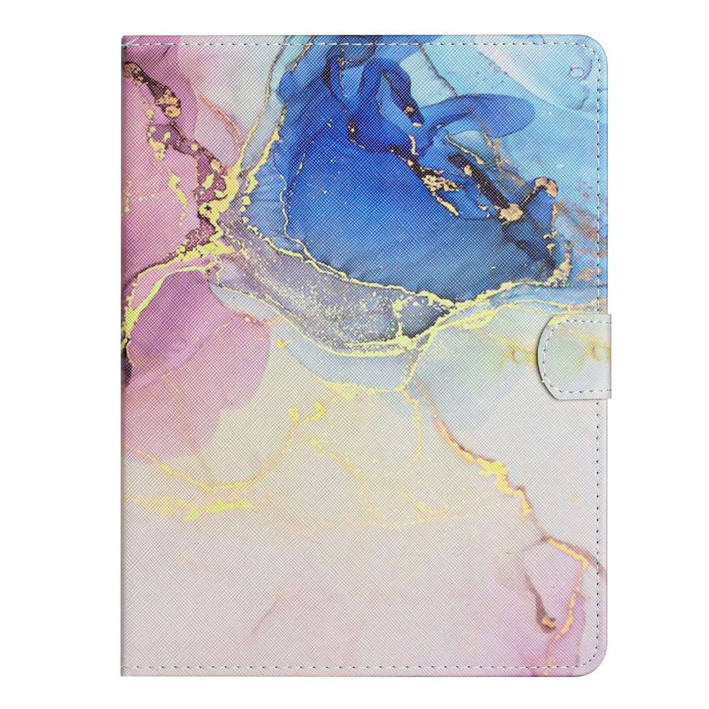 10-inch Tablet Universal PU Leather Case Stitching Marble Pattern Anti-scratch Protective Cover with Stand Card Holder