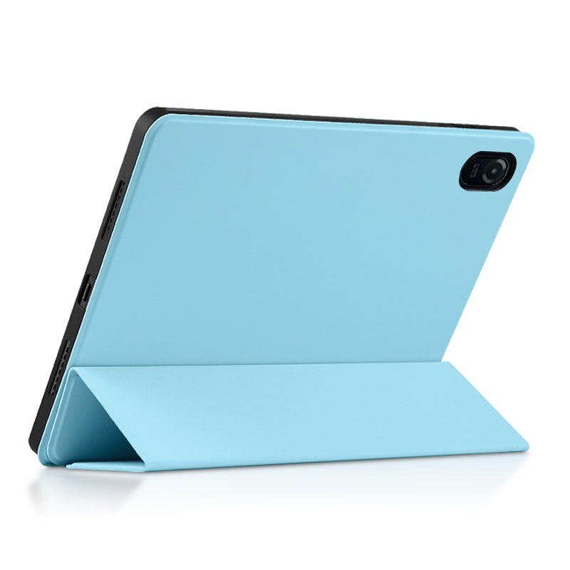 For Honor Pad 8 Protective Cover TPU+PU Leather Anti-Drop Case Shockproof Skin-Touch Tablet Case with Three-fold Stand