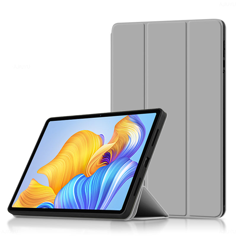 For Honor Pad 8 Protective Cover TPU+PU Leather Anti-Drop Case Shockproof Skin-Touch Tablet Case with Three-fold Stand