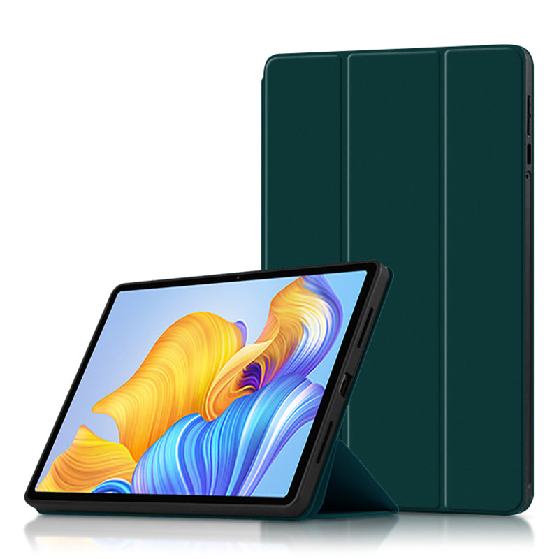For Honor Pad 8 Protective Cover TPU+PU Leather Anti-Drop Case Shockproof Skin-Touch Tablet Case with Three-fold Stand