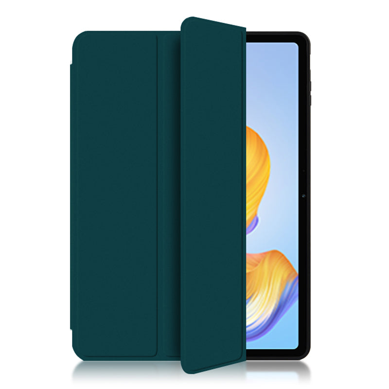 For Honor Pad 8 Protective Cover TPU+PU Leather Anti-Drop Case Shockproof Skin-Touch Tablet Case with Three-fold Stand