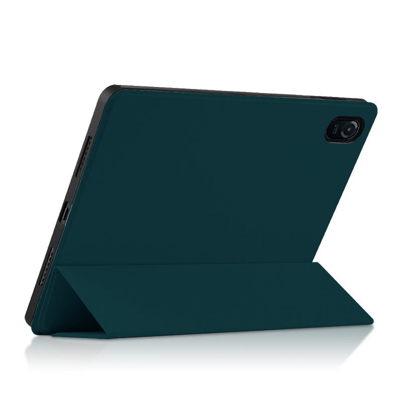 For Honor Pad 8 Protective Cover TPU+PU Leather Anti-Drop Case Shockproof Skin-Touch Tablet Case with Three-fold Stand