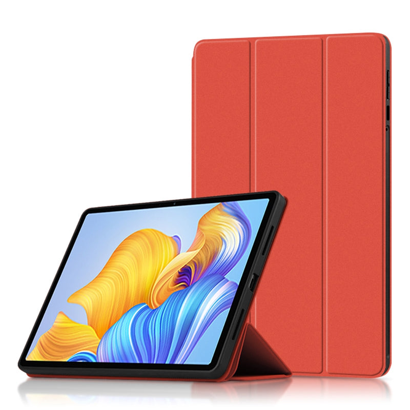 For Honor Pad 8 Protective Cover TPU+PU Leather Anti-Drop Case Shockproof Skin-Touch Tablet Case with Three-fold Stand