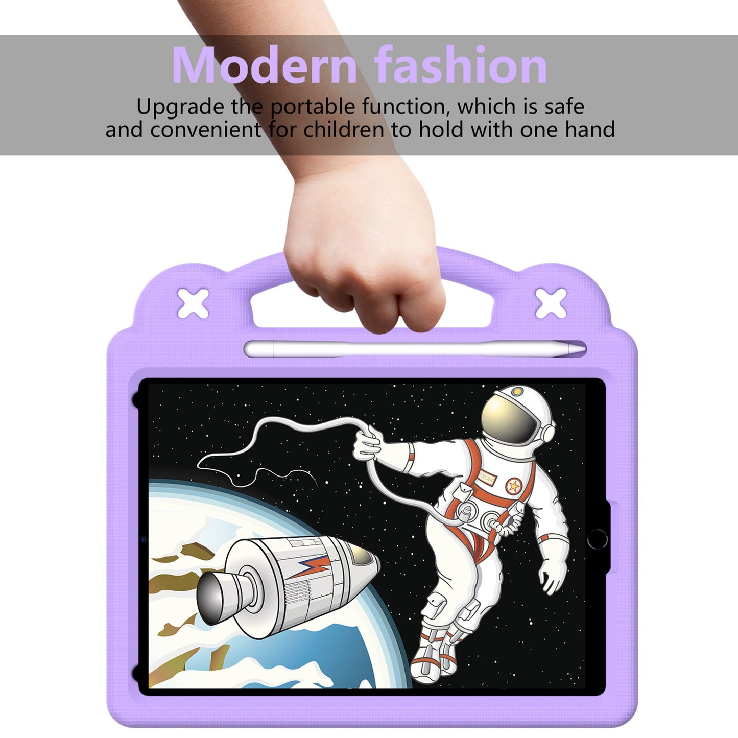For iPad 10.2 (2021) / (2019) / (2020) Portable EVA Case Shockproof Tablet Cover Anti-Scratch Case with Kickstand