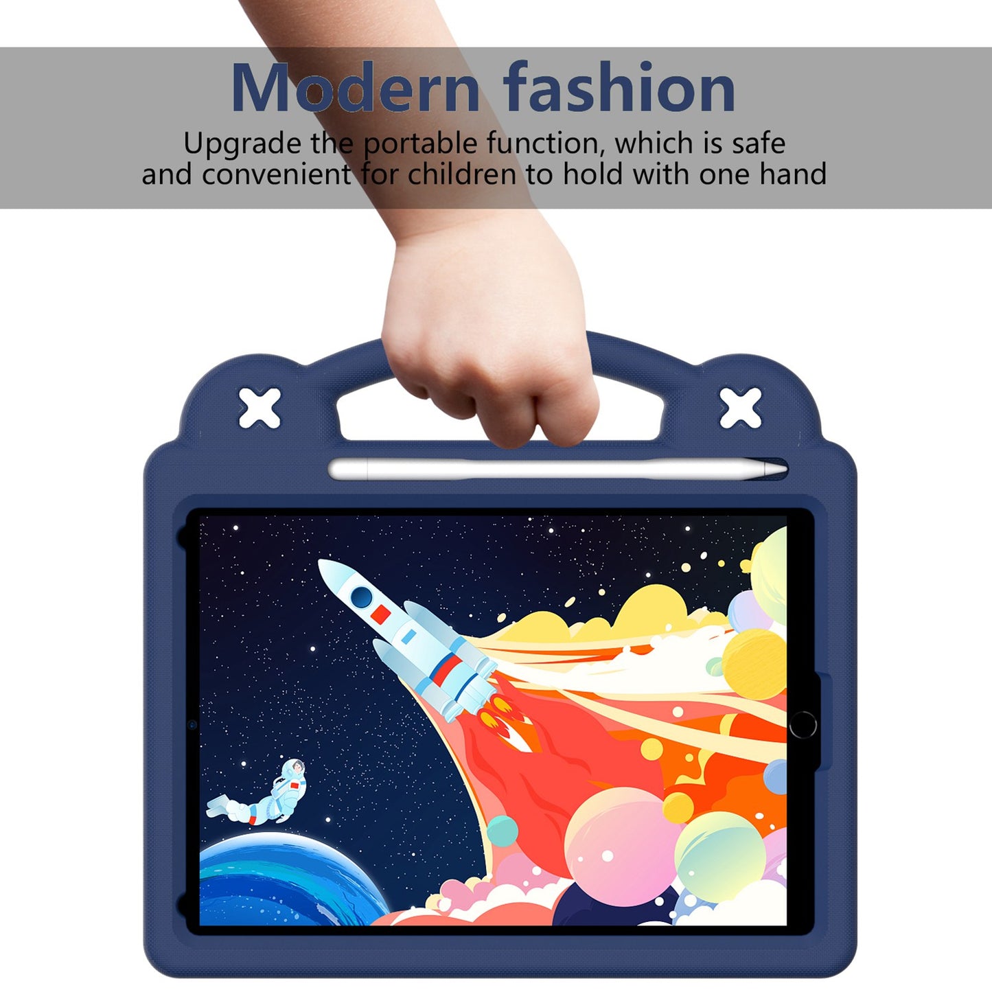 For iPad 10.2 (2021) / (2019) / (2020) Portable EVA Case Shockproof Tablet Cover Anti-Scratch Case with Kickstand