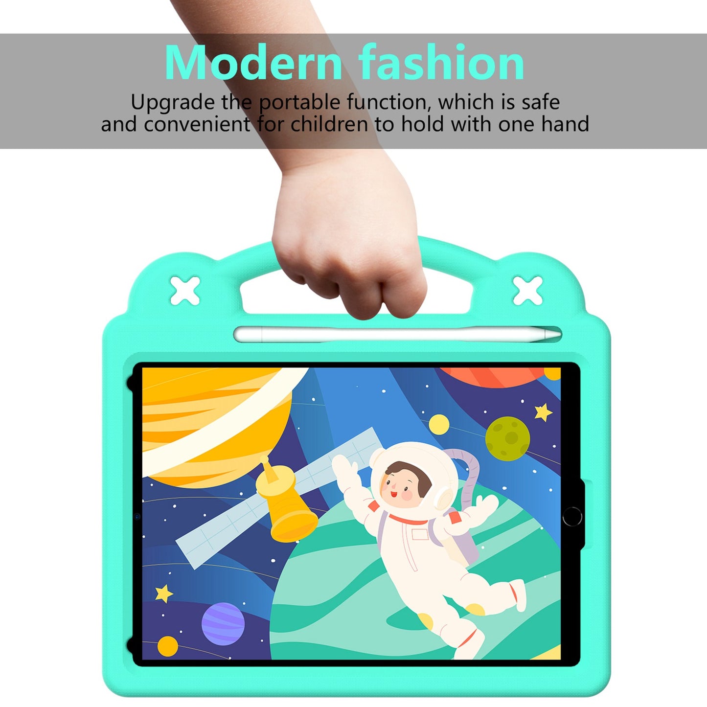 For iPad 10.2 (2021) / (2019) / (2020) Portable EVA Case Shockproof Tablet Cover Anti-Scratch Case with Kickstand