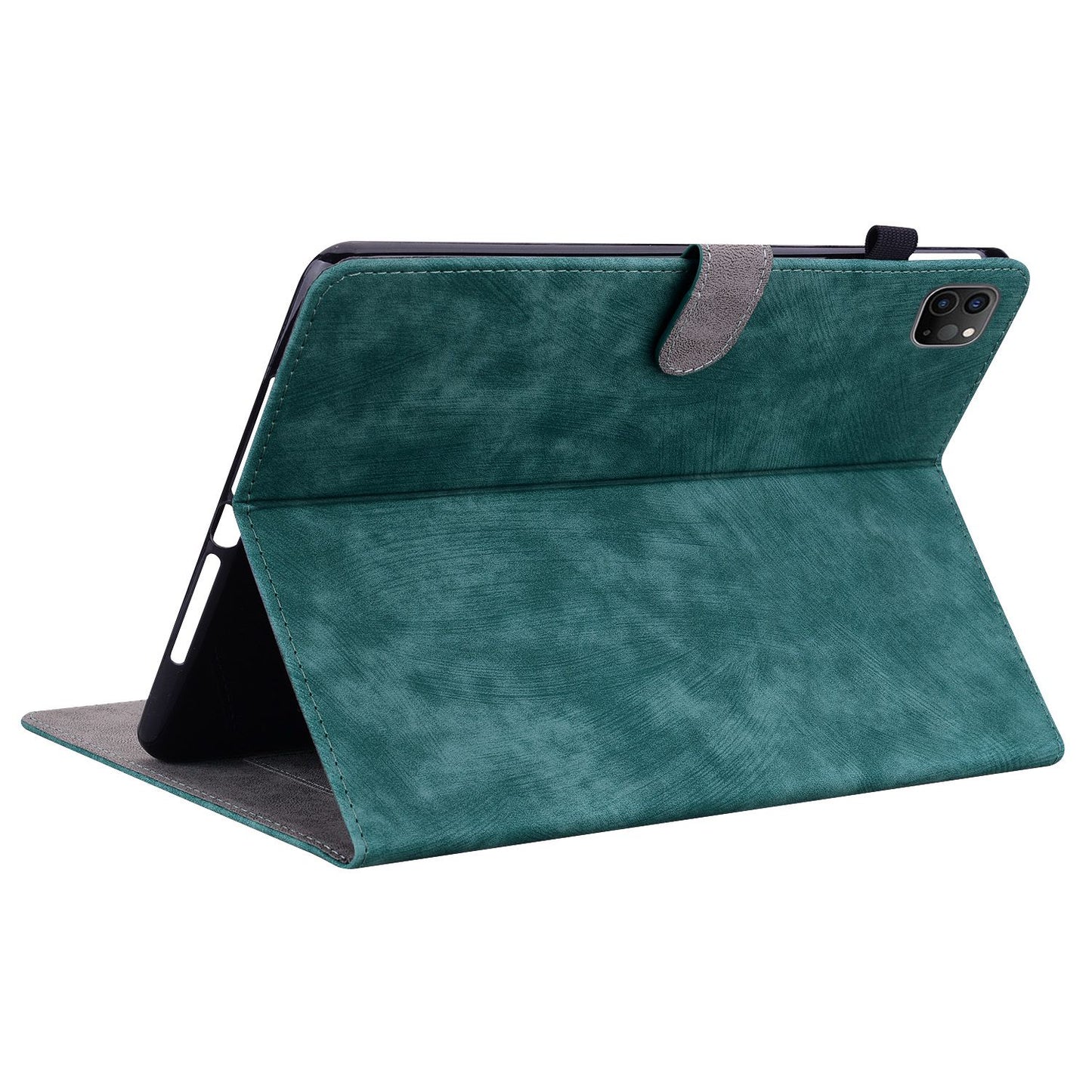 For iPad Air (2020) / (2022) / Pro 11-inch (2018) / (2020) / (2021) Anti-Fall Case Cute Tiger Pattern Imprinted TPU+PU Leather Cover with Stand / Card Slot, Auto Wake / Sleep Tablet Case