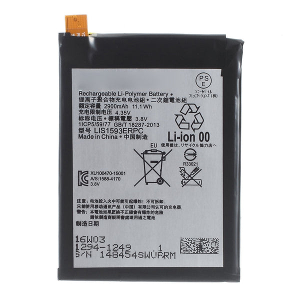 For Sony Xperia Z5 3.8V 2900 mAh Rechargeable Li-ion Battery Replacement Part (Encode: LIS1593ERPC) (without Logo)