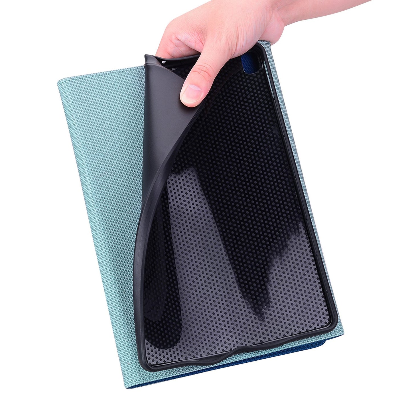 For Lenovo Tab P11 TB-J606F / Tab P11 5G Stand Tablet Case Business Style Splicing Anti-drop Protective Cover with Card Holder and Pen Holder Loop