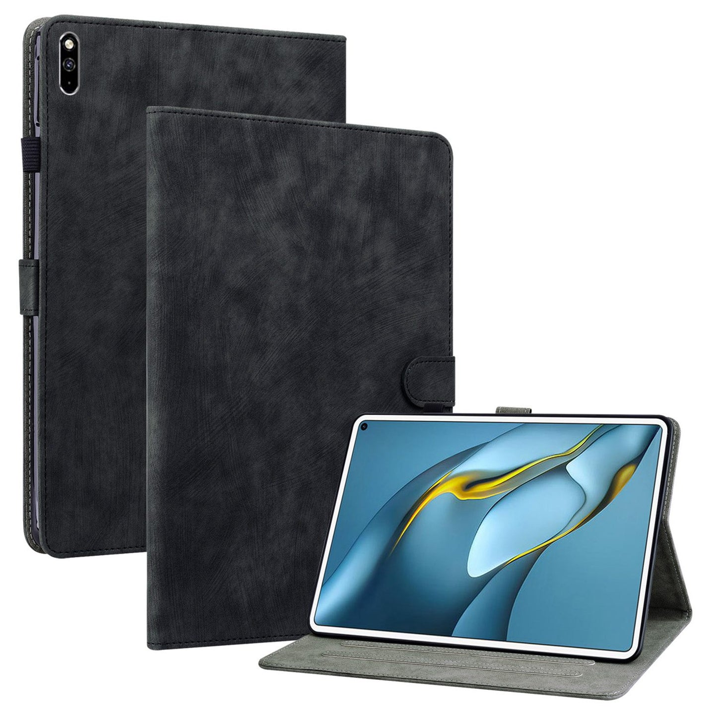 For Huawei MatePad Pro 10.8 (2021) Cute Tiger Pattern Imprinted Tablet Case Adjustable Stand Design TPU+PU Leather Shell with Card Slot