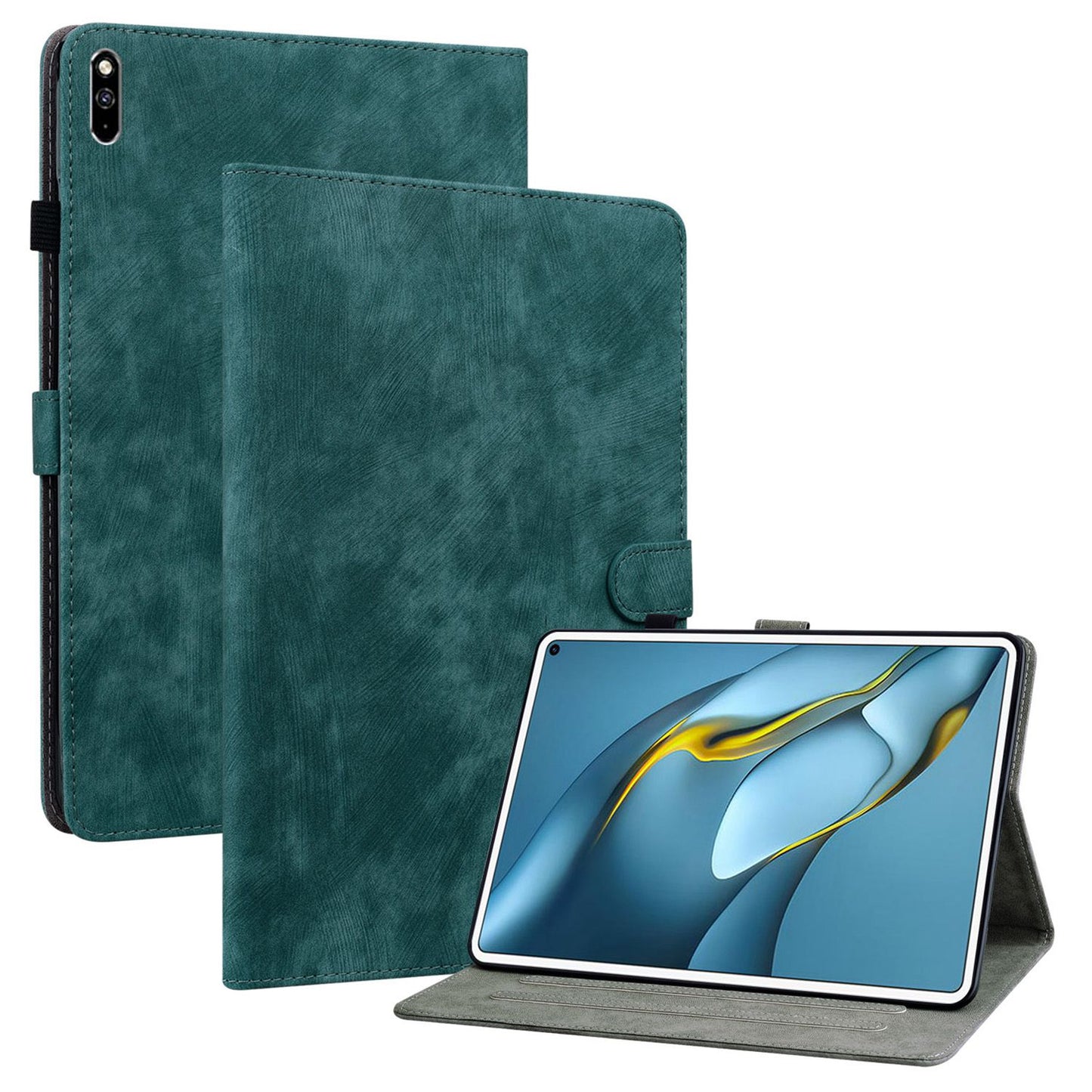 For Huawei MatePad Pro 10.8 (2021) Cute Tiger Pattern Imprinted Tablet Case Adjustable Stand Design TPU+PU Leather Shell with Card Slot