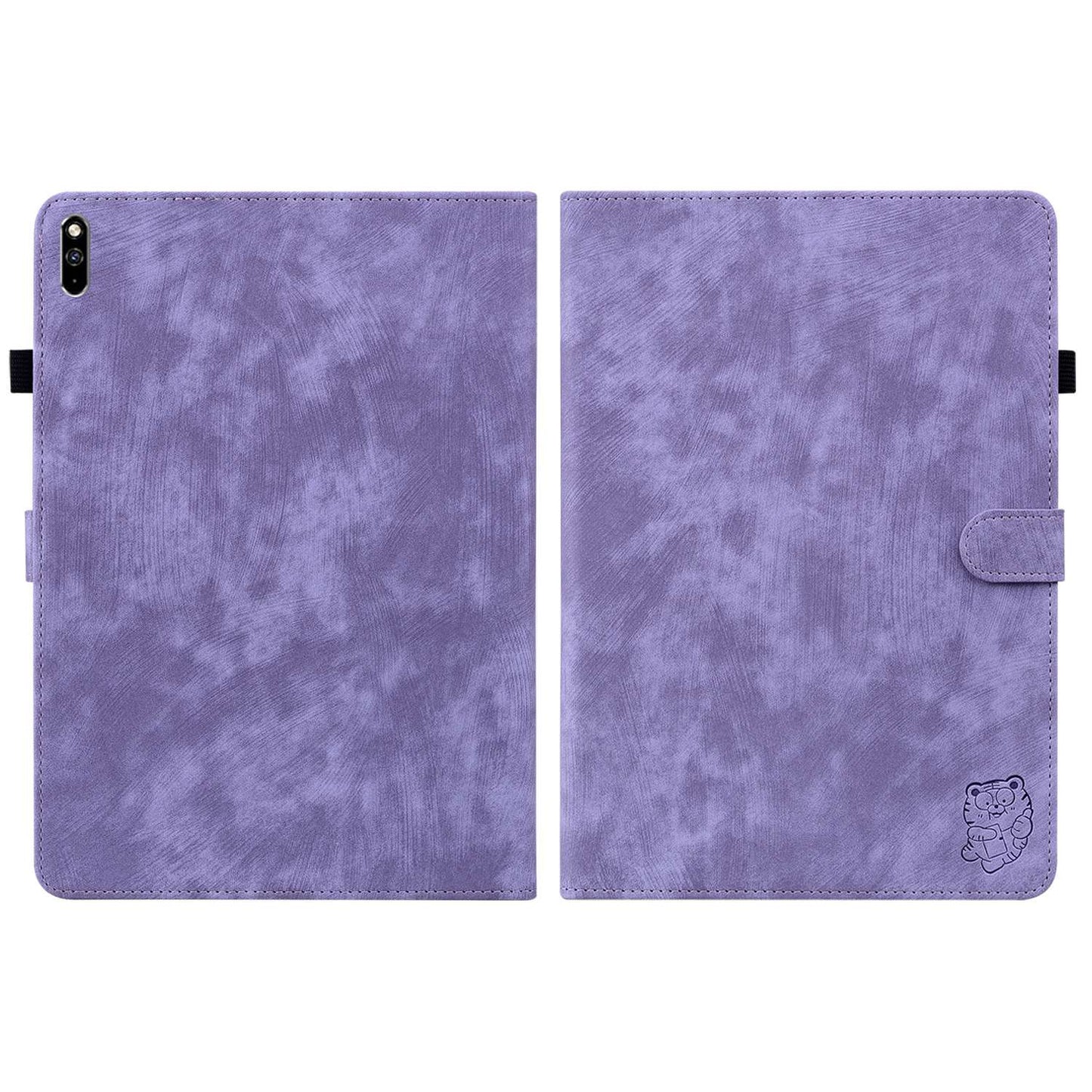 For Huawei MatePad Pro 10.8 (2021) Cute Tiger Pattern Imprinted Tablet Case Adjustable Stand Design TPU+PU Leather Shell with Card Slot
