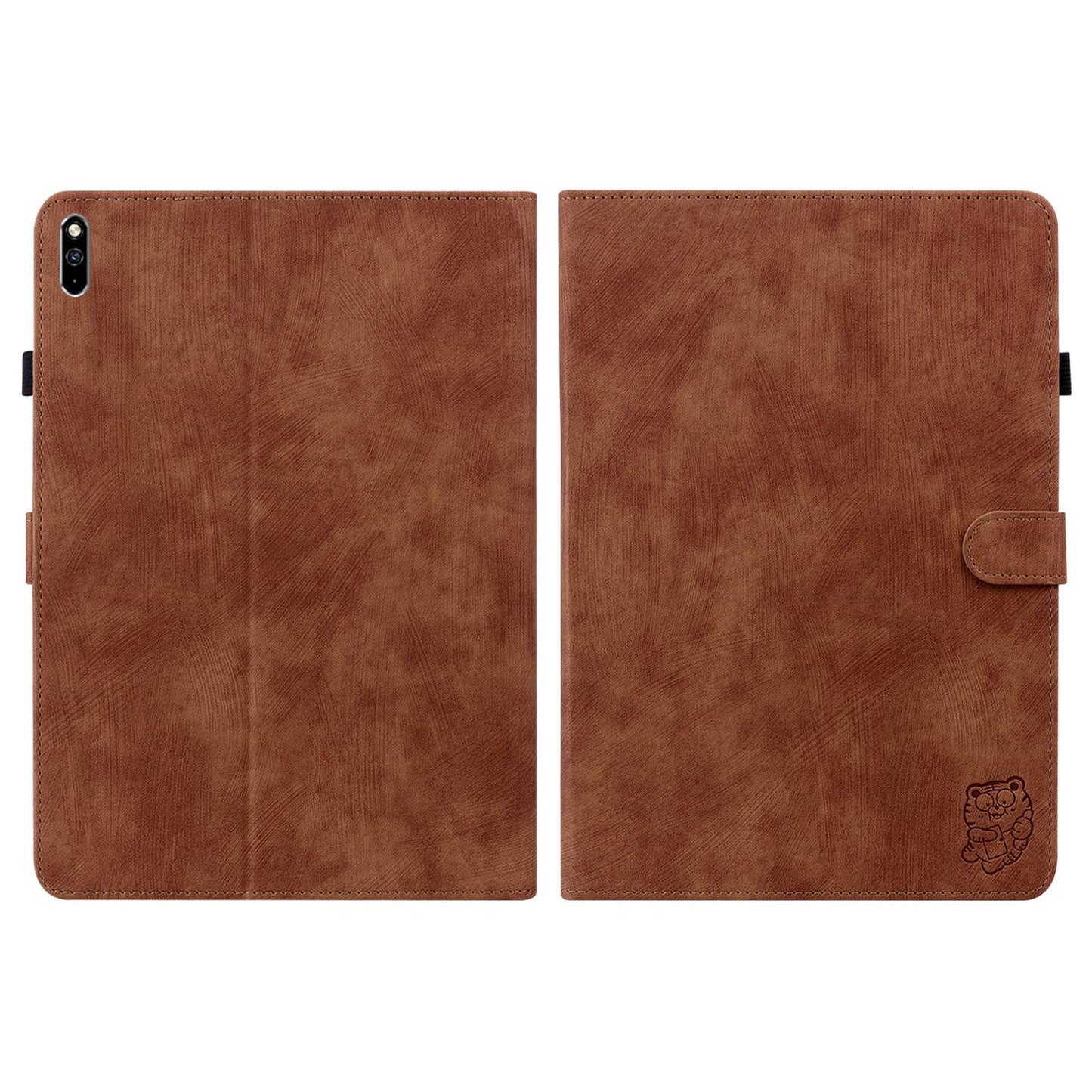For Huawei MatePad Pro 10.8 (2021) Cute Tiger Pattern Imprinted Tablet Case Adjustable Stand Design TPU+PU Leather Shell with Card Slot
