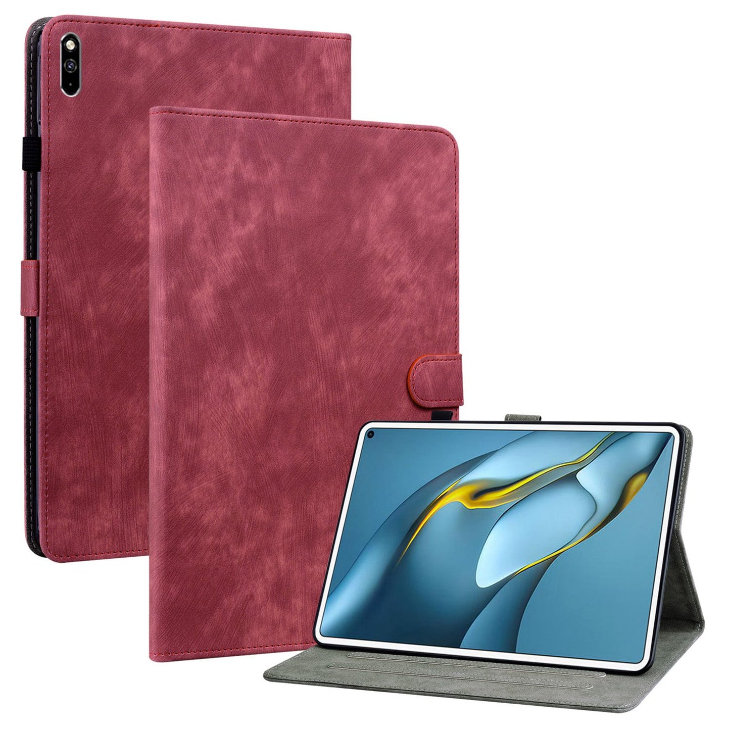For Huawei MatePad Pro 10.8 (2021) Cute Tiger Pattern Imprinted Tablet Case Adjustable Stand Design TPU+PU Leather Shell with Card Slot