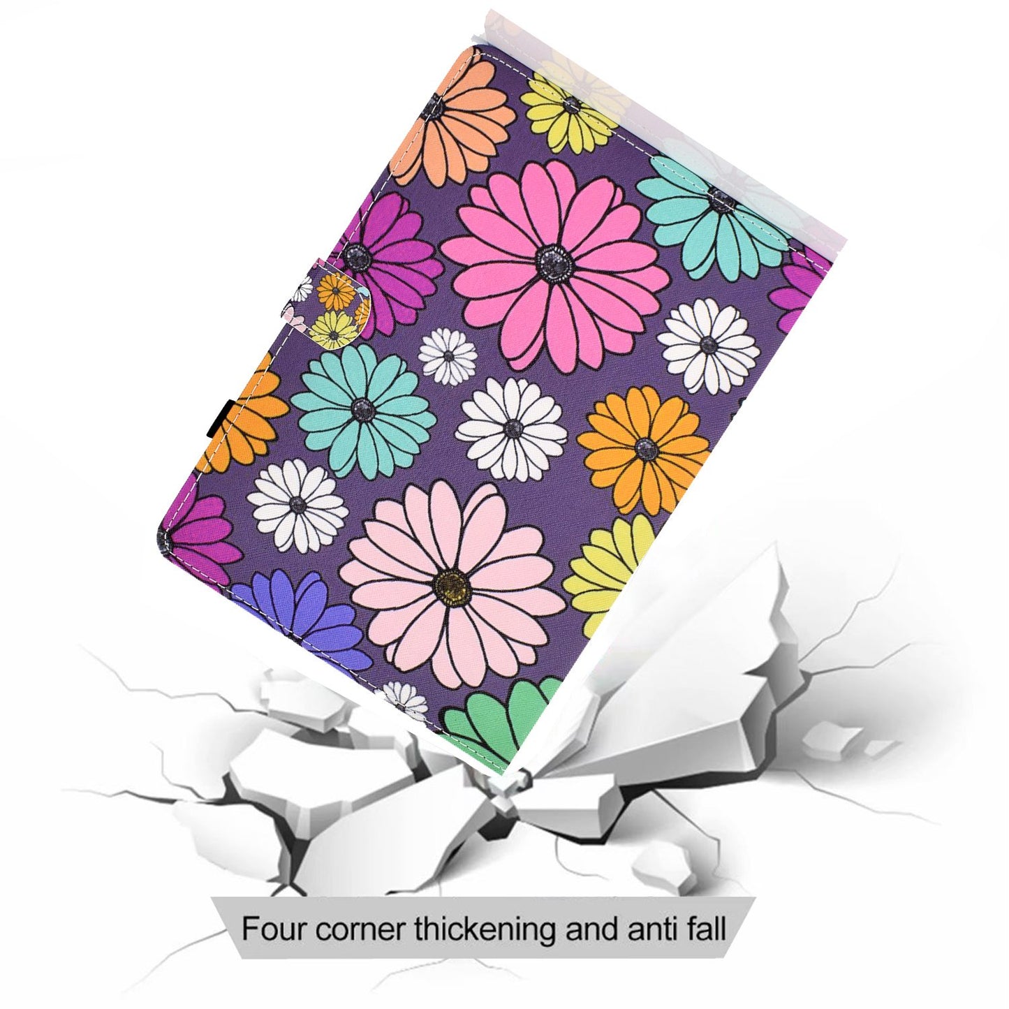 For iPad Pro 11-inch (2018) / (2020) / Air (2020) / (2022) Pattern Printing Tablet Case Stitching PU Leather Card Slots Stand Cover with Pencil Holder