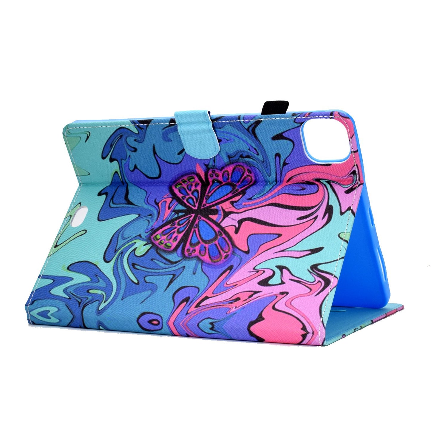 For iPad Pro 11-inch (2018) / (2020) / Air (2020) / (2022) Pattern Printing Tablet Case Stitching PU Leather Card Slots Stand Cover with Pencil Holder