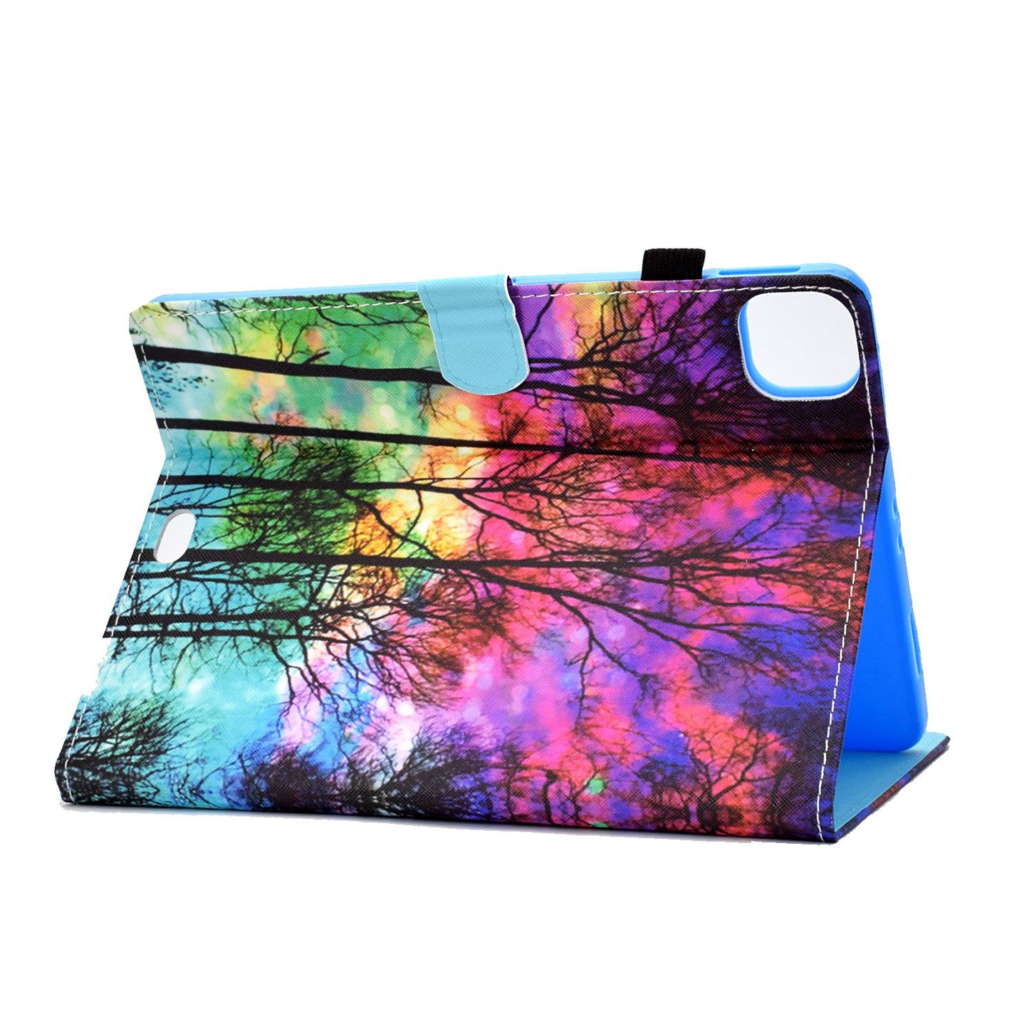 For iPad Pro 11-inch (2018) / (2020) / Air (2020) / (2022) Pattern Printing Tablet Case Stitching PU Leather Card Slots Stand Cover with Pencil Holder
