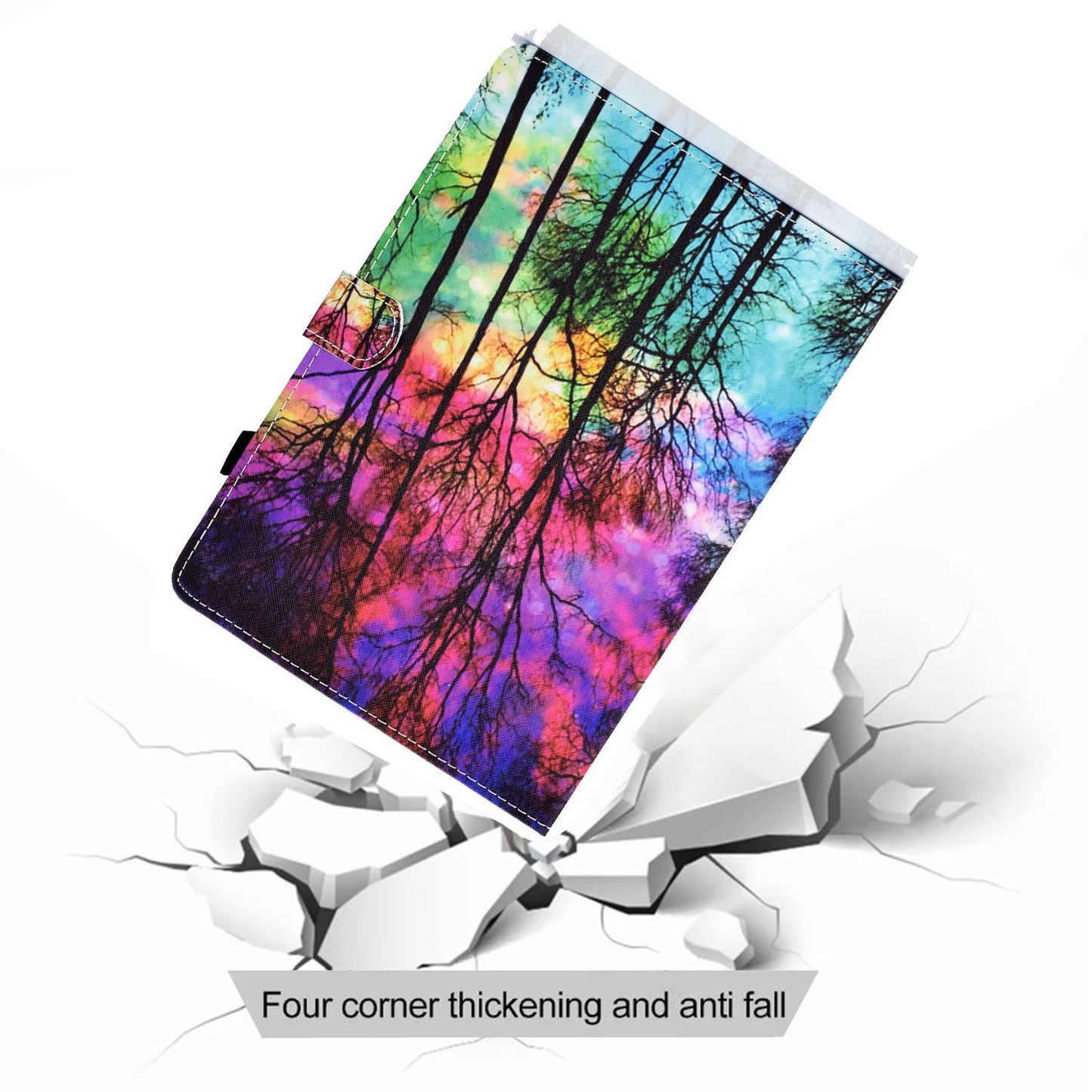 For iPad Pro 11-inch (2018) / (2020) / Air (2020) / (2022) Pattern Printing Tablet Case Stitching PU Leather Card Slots Stand Cover with Pencil Holder