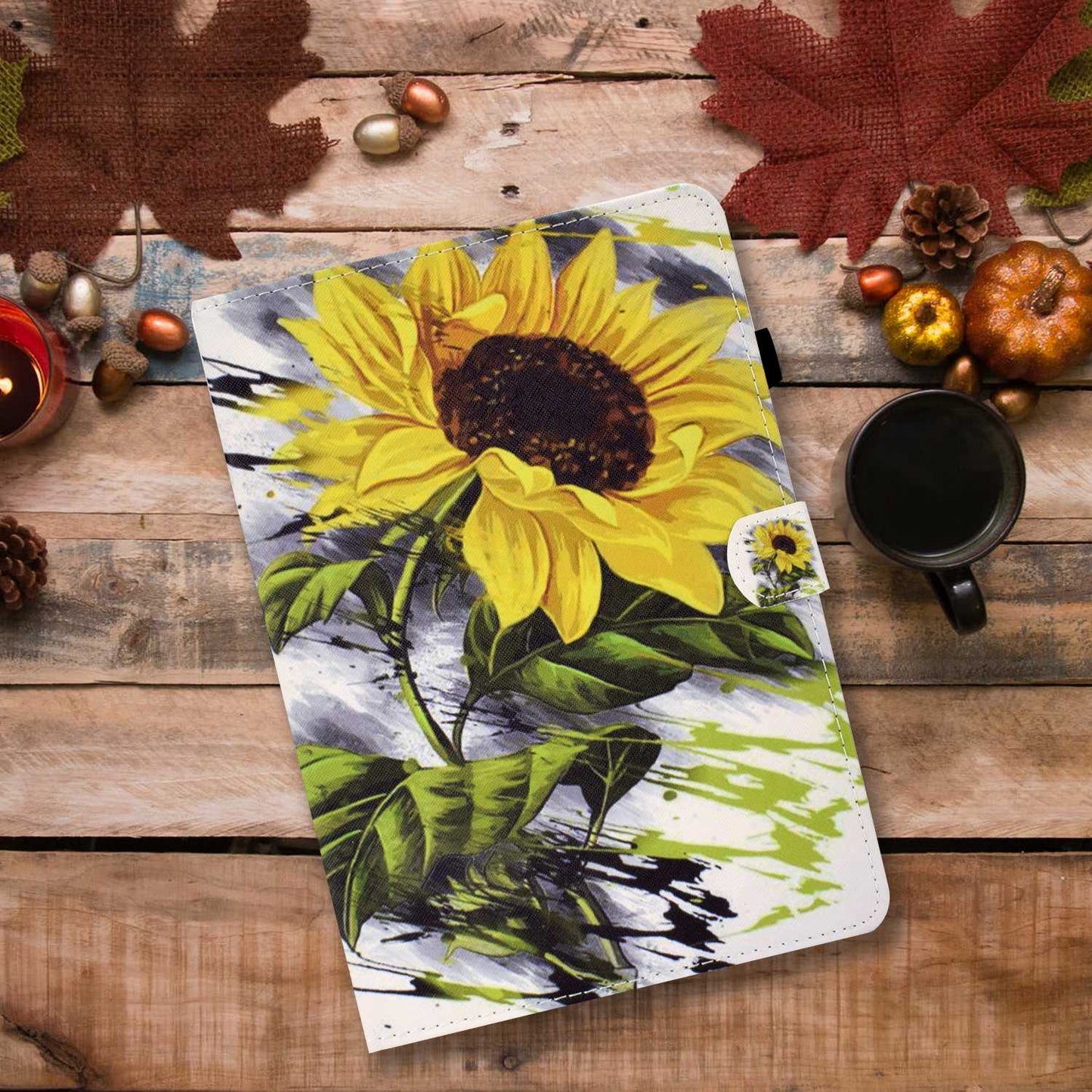 For iPad Pro 11-inch (2018) / (2020) / Air (2020) / (2022) Pattern Printing Tablet Case Stitching PU Leather Card Slots Stand Cover with Pencil Holder