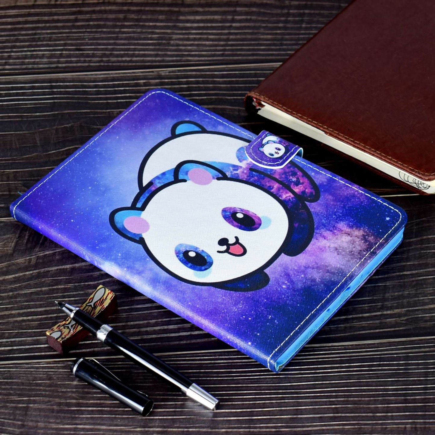 For iPad Pro 11-inch (2018) / (2020) / Air (2020) / (2022) Pattern Printing Tablet Case Stitching PU Leather Card Slots Stand Cover with Pencil Holder