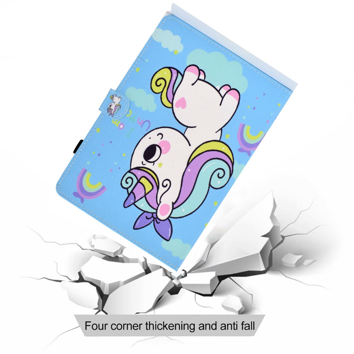 For iPad Pro 11-inch (2018) / (2020) / Air (2020) / (2022) Pattern Printing Tablet Case Stitching PU Leather Card Slots Stand Cover with Pencil Holder