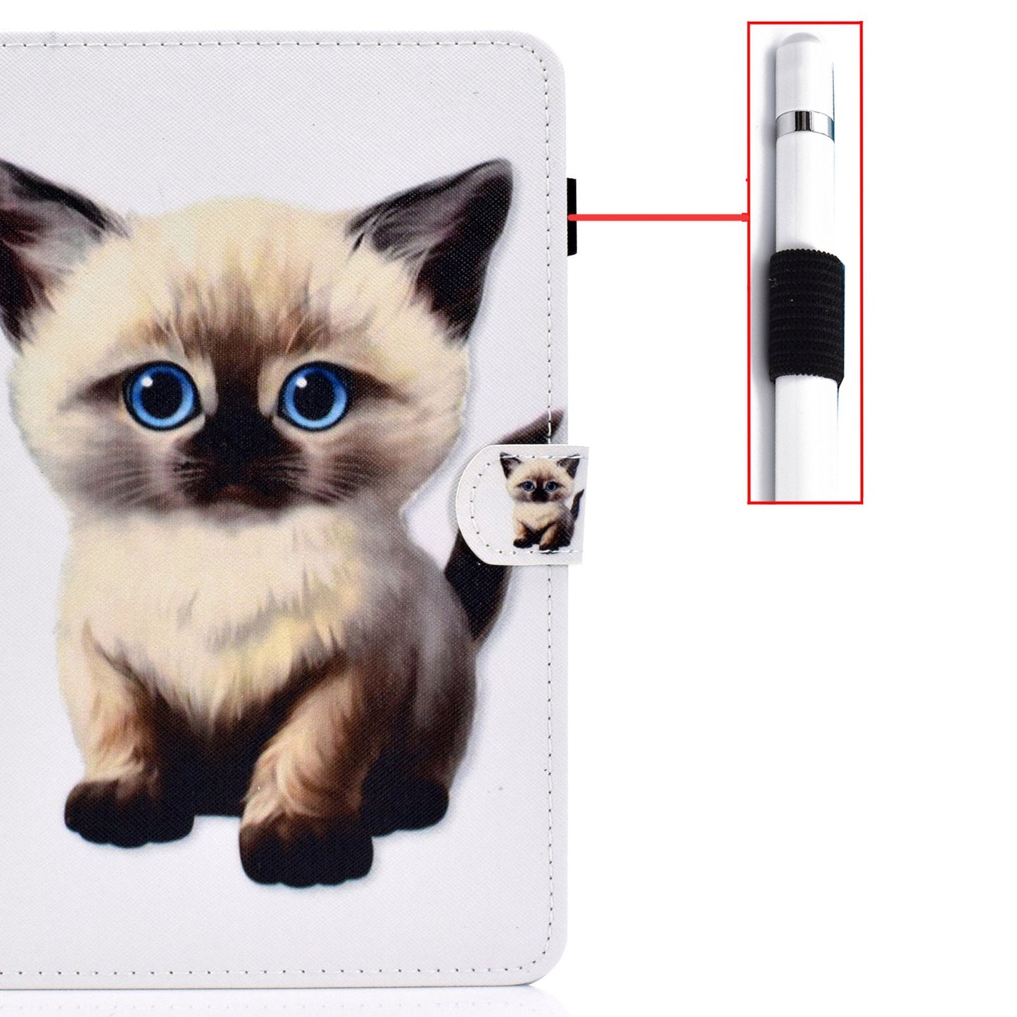 For iPad Pro 11-inch (2018) / (2020) / Air (2020) / (2022) Pattern Printing Tablet Case Stitching PU Leather Card Slots Stand Cover with Pencil Holder