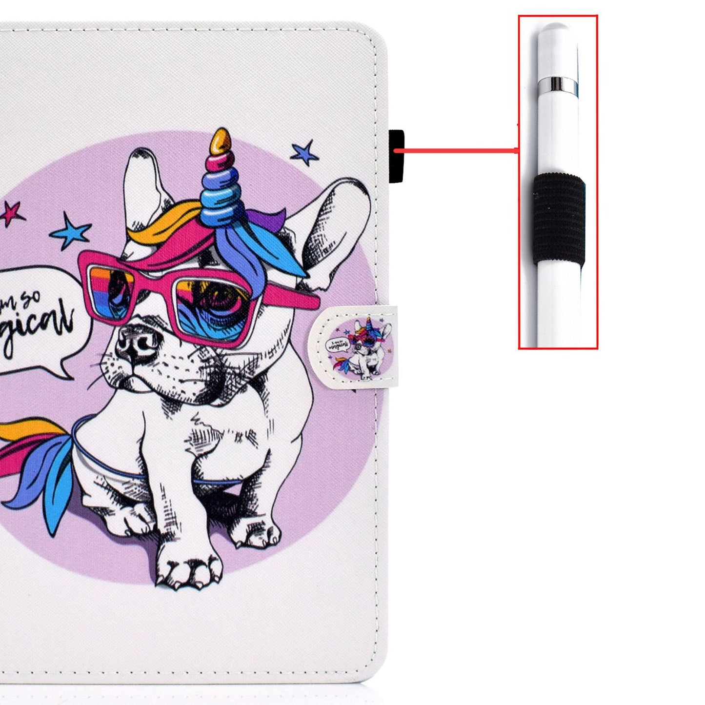 For iPad Pro 11-inch (2018) / (2020) / Air (2020) / (2022) Pattern Printing Tablet Case Stitching PU Leather Card Slots Stand Cover with Pencil Holder