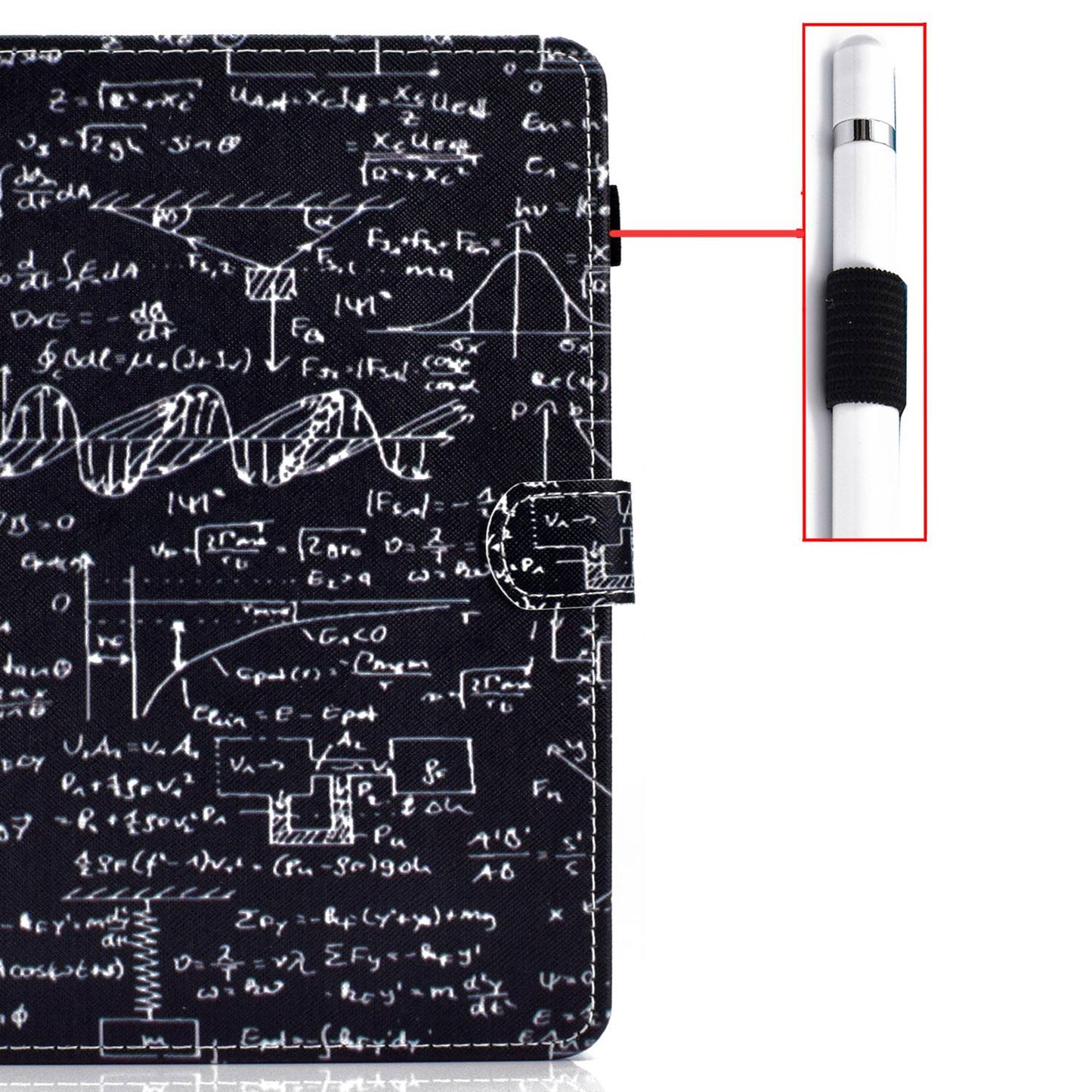 For iPad Pro 11-inch (2018) / (2020) / Air (2020) / (2022) Pattern Printing Tablet Case Stitching PU Leather Card Slots Stand Cover with Pencil Holder