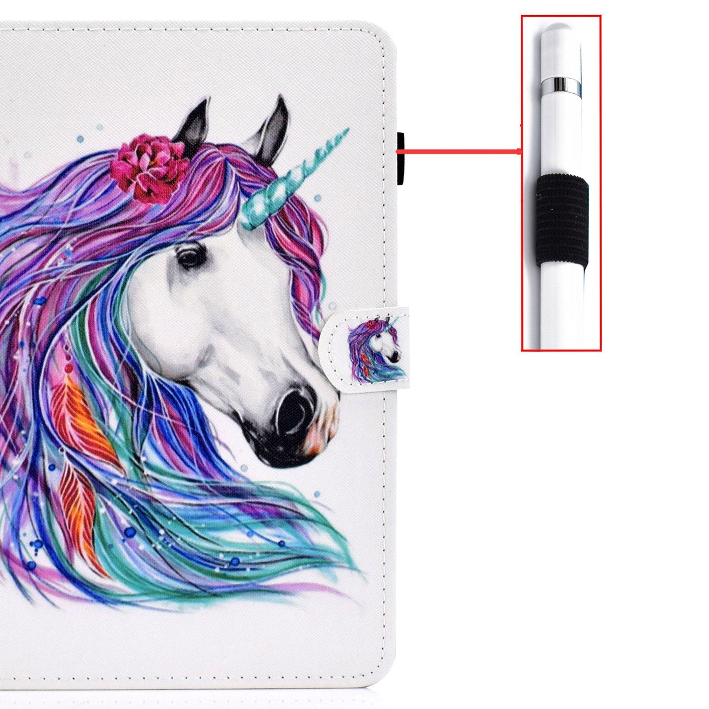 For iPad Pro 11-inch (2018) / (2020) / Air (2020) / (2022) Pattern Printing Tablet Case Stitching PU Leather Card Slots Stand Cover with Pencil Holder
