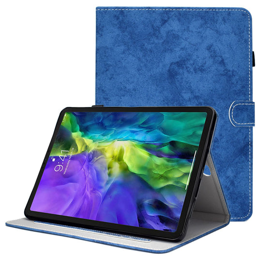 For iPad Pro 11-inch (2018) / (2020) / Air (2020) / (2022) Cloth Texture Tablet Case Solid Color PU Leather Anti-scratch Stand Flip Magnetic Cover with Card Holder