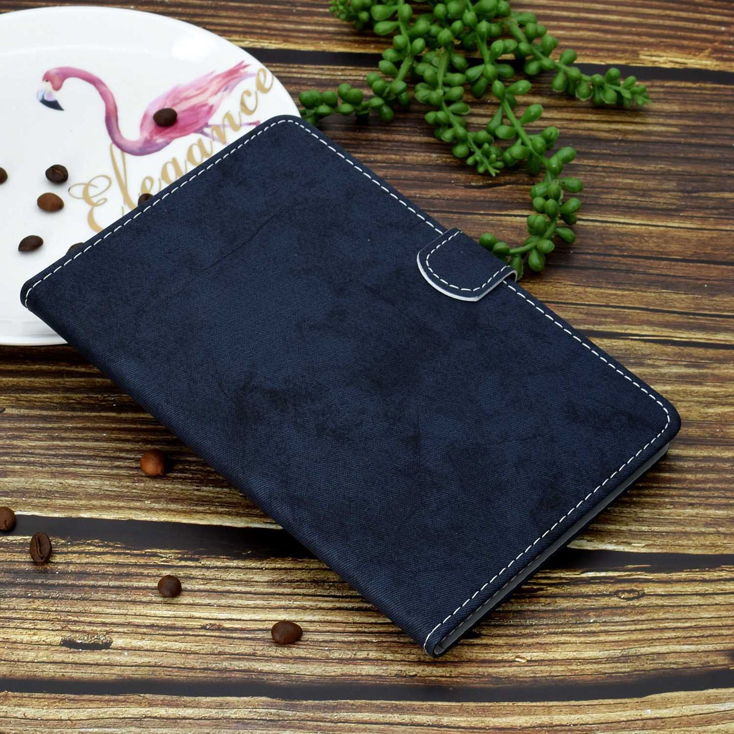 For iPad Pro 11-inch (2018) / (2020) / Air (2020) / (2022) Cloth Texture Tablet Case Solid Color PU Leather Anti-scratch Stand Flip Magnetic Cover with Card Holder