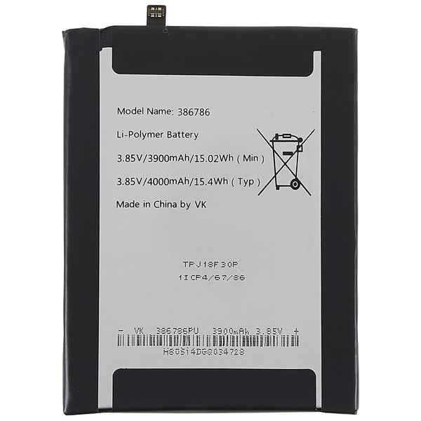 For Wiko View3 Pro / Y80 / Y51 3.85V 3900mAh Li-Polymer Battery Replacement Part (Encode: 386786) (without Logo)