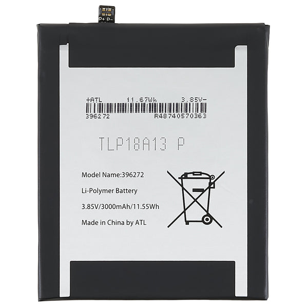 For Wiko View Prime / Upulse Lite 3.85V 3000mAh Li-Polymer Battery Replacement Part (Encode: 396272) (without Logo)