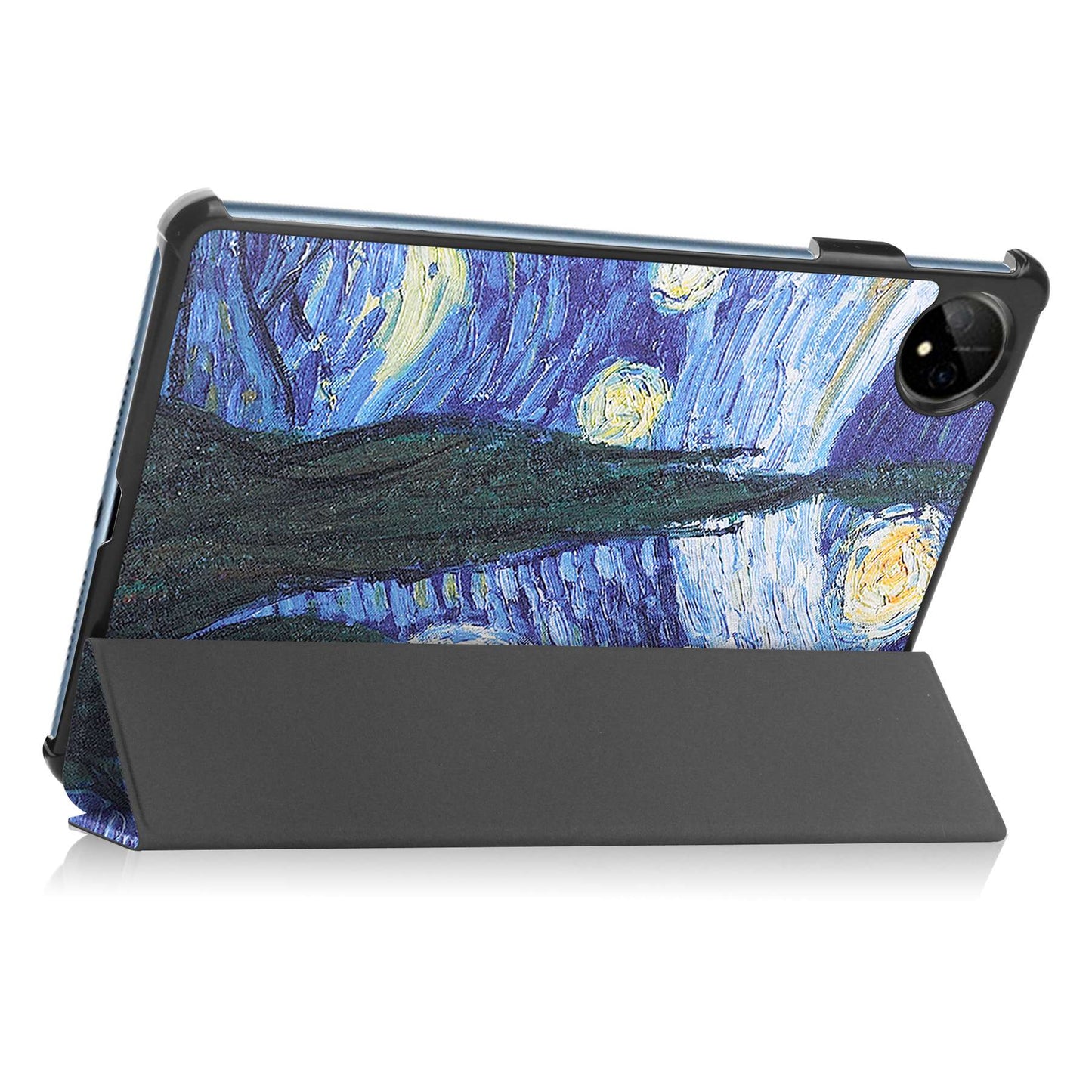 For Huawei MatePad Pro 11 (2022) Tri-fold Stand Pattern Printing Tablet Case PU Leather Anti-scratch Protective Cover