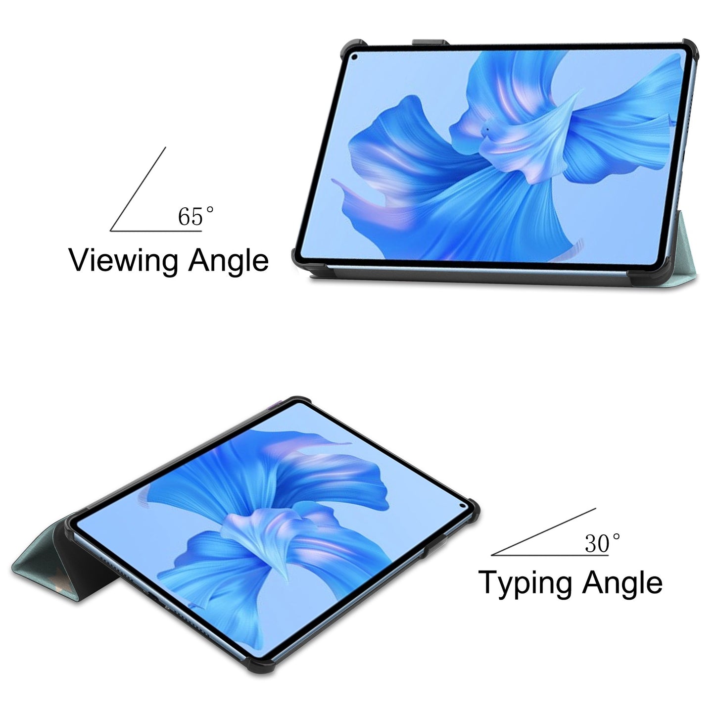 For Huawei MatePad Pro 11 (2022) Tri-fold Stand Pattern Printing Tablet Case PU Leather Anti-scratch Protective Cover