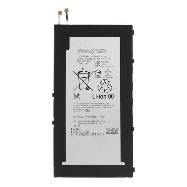 For Sony Xperia Tablet Z3 3.80V 4500mAh Rechargeable Li-Polymer Battery (Encode: LIS1569ERPC) (without Logo)