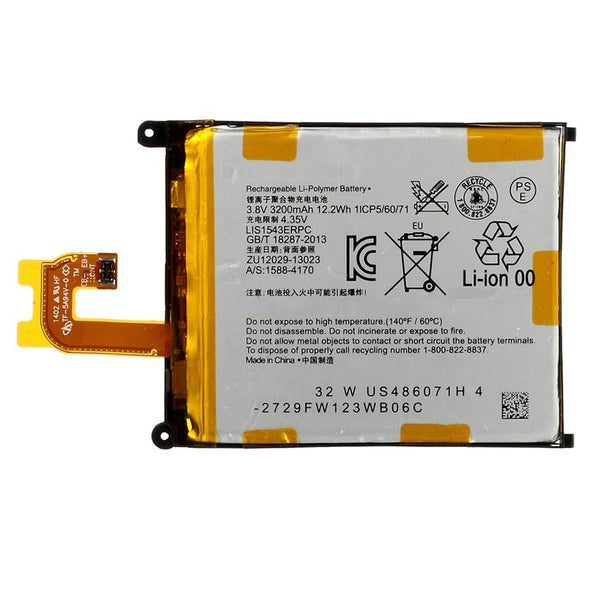 For Sony Xperia Z2 3.80V 3200mAh Rechargeable Li-Polymer Battery (Encode: LIS1543ERPC) (without Logo)