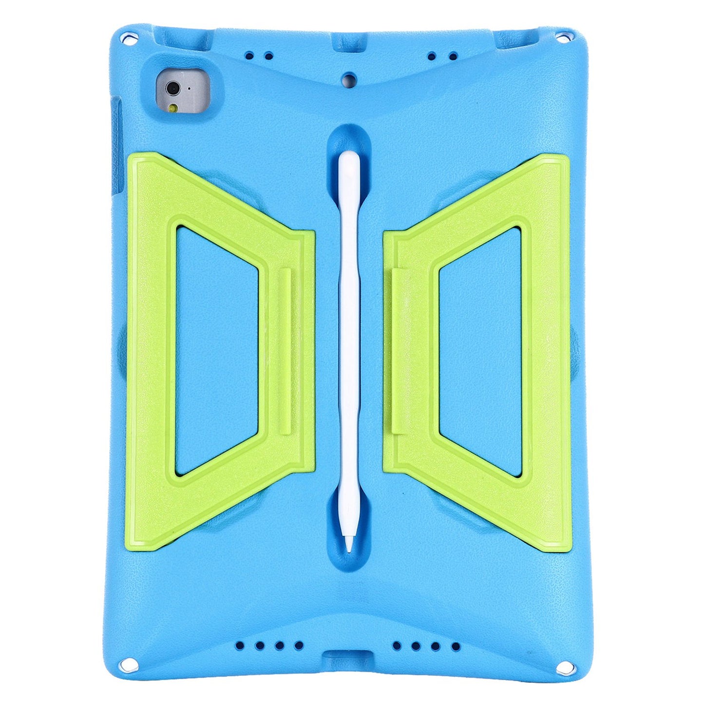 For iPad Air (2013) / Air 2 / iPad 9.7-inch (2017) / (2018) Shockproof EVA + PC Tablet Cover Kickstand Protective Case with Shoulder Strap