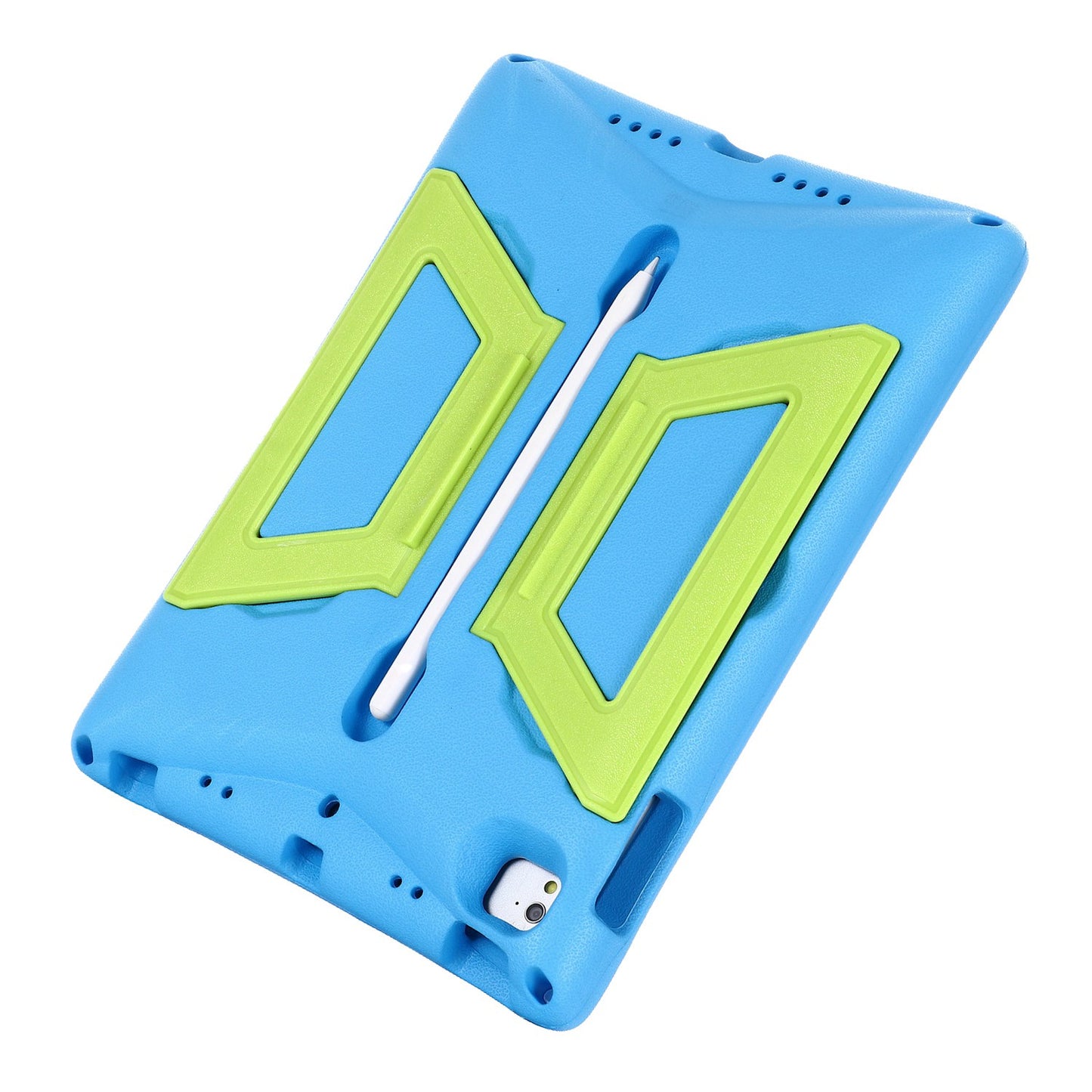 For iPad Air (2013) / Air 2 / iPad 9.7-inch (2017) / (2018) Shockproof EVA + PC Tablet Cover Kickstand Protective Case with Shoulder Strap