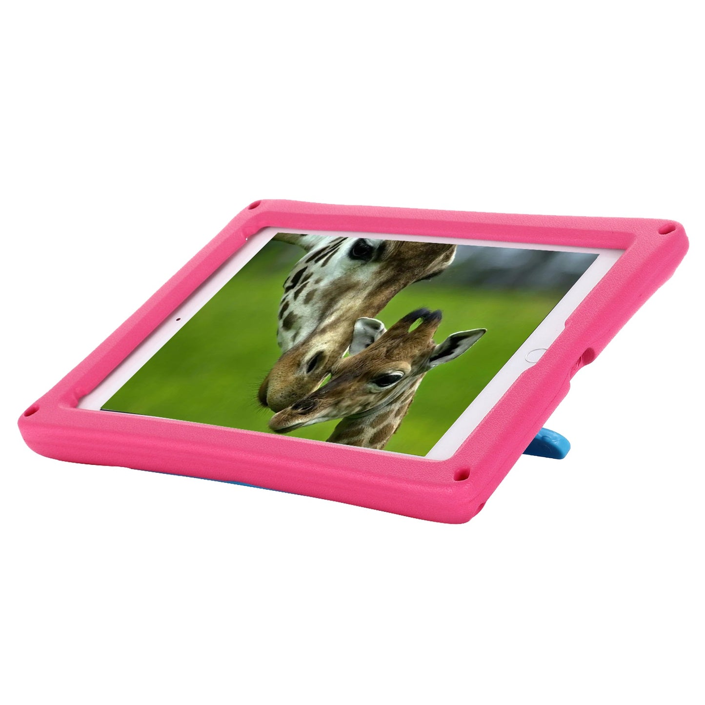 For iPad Air (2013) / Air 2 / iPad 9.7-inch (2017) / (2018) Shockproof EVA + PC Tablet Cover Kickstand Protective Case with Shoulder Strap