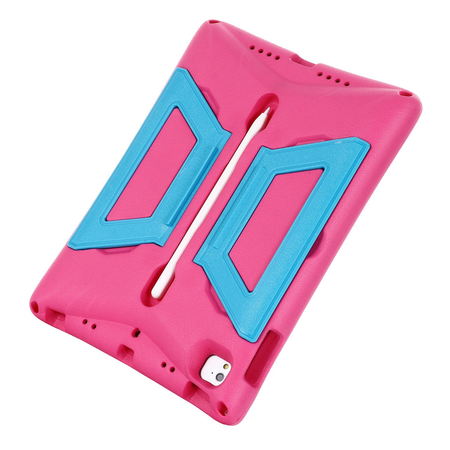 For iPad Air (2013) / Air 2 / iPad 9.7-inch (2017) / (2018) Shockproof EVA + PC Tablet Cover Kickstand Protective Case with Shoulder Strap