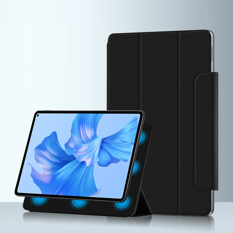 For Huawei MatePad Pro 11 (2022) Magnetic Closing PU Leather Tablet Case Folio Flip Tri-fold Stand Design Cover